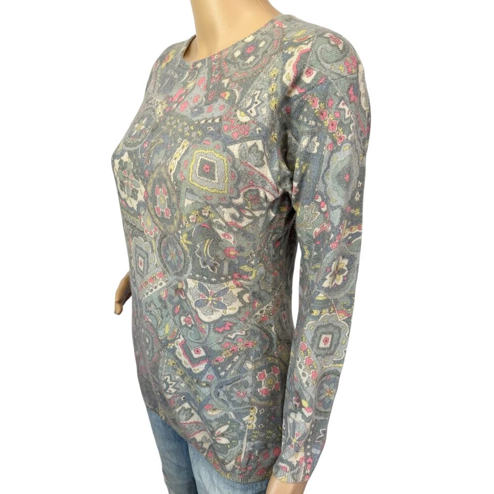 The Limited Italian Lambswool Blend Vintage Sweater Paisley Size M - Picture 4 of 10